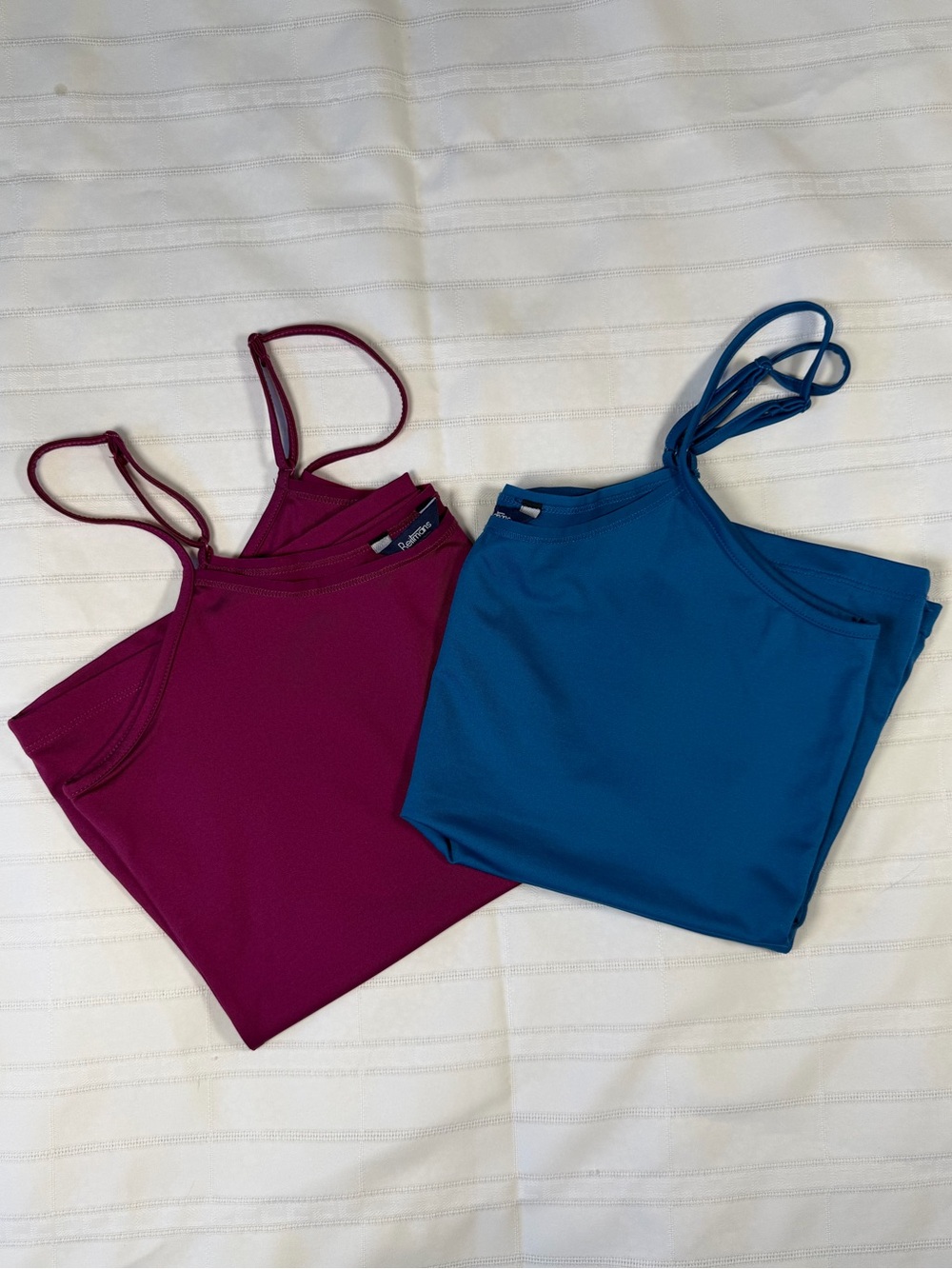 Reitmans 2 Pack Camisoles Women's XL Teal Blue Magenta Adjustable Strap Layering